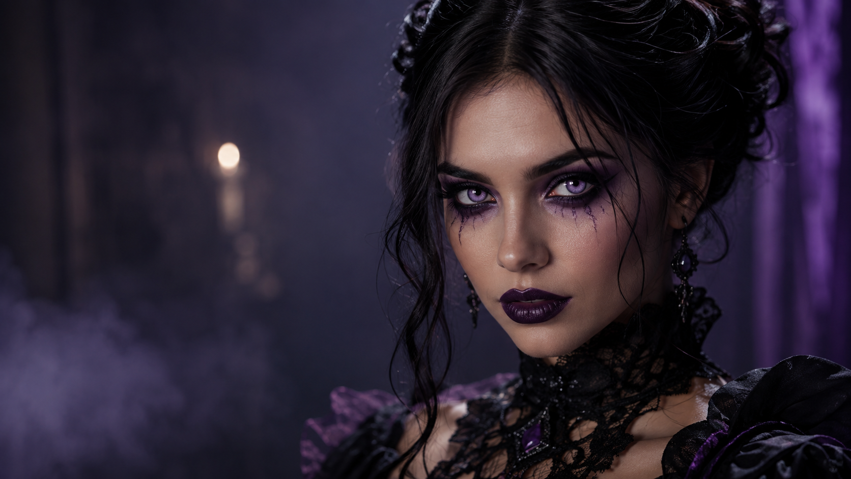 Halloween makeup and costume styling